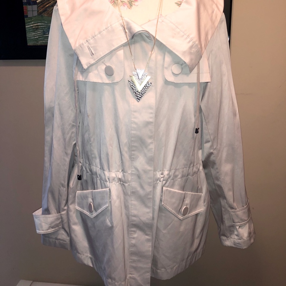 Talbots Chic Satin Light Weight Cargo Coat